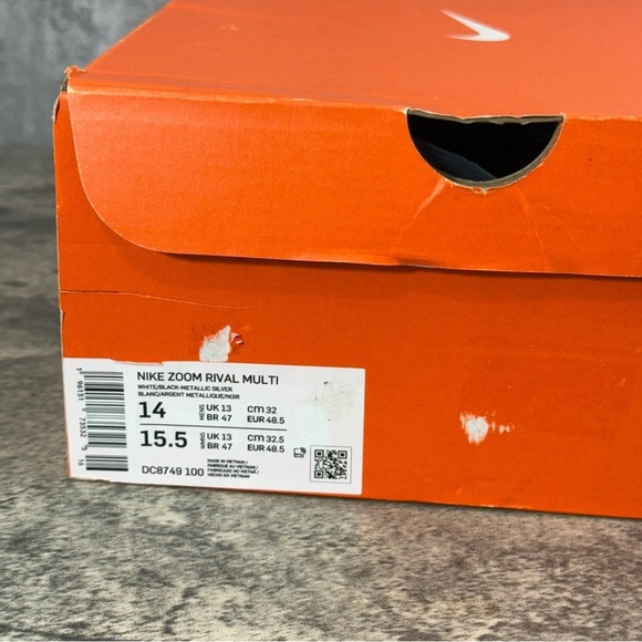 NEW Nike Zoom Rival Mutli Men 14 White Track & Field Shoes - Picture 14 of 14